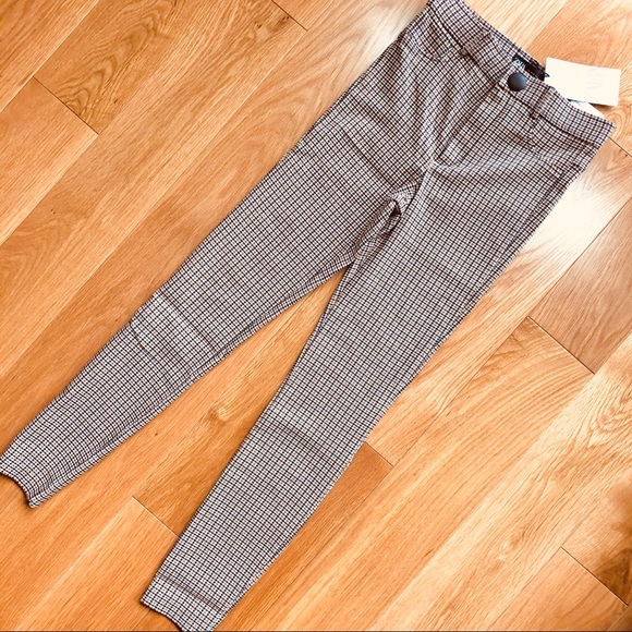 NWT Zara Blogger Fav High Waisted Plaid Leggings - Picture 7 of 8